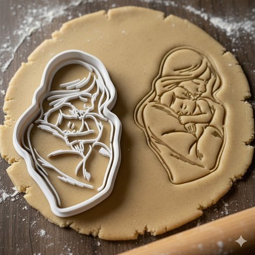 Emporte-piece maman et bebe - moule biscuits pâtisserie 8 cm