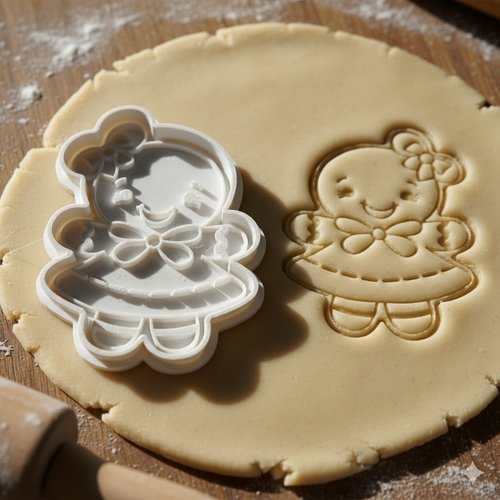 Emporte-piece petit personnage - moule biscuits 8 cm artisanat noir
