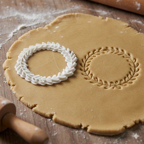 Emporte-piece couronne de laurier 8 cm - moule biscuit artisanal