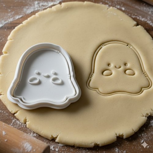 Emporte-piece fantome mignon 8 cm - moule biscuit halloween artisanal