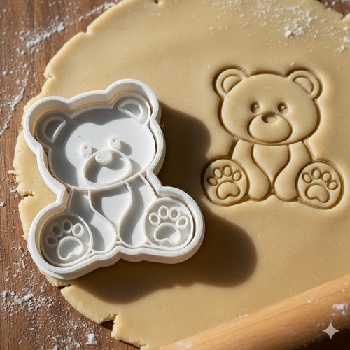 Emporte-piece ours en plastique 8 cm - moule biscuit artisanal