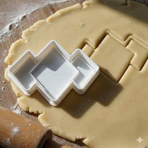 Emporte-piece geometrique moderne 8 cm - moule biscuit artisanal