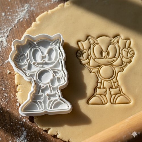 Emporte-piece sonic l'herisson 8cm - moule a biscuit artisanat