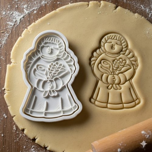 Emporte-pièce chanteuse de chorale - moule à biscuit artisanal 8cm