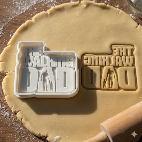 Emporte-piece the walking dad pour biscuits et pate a sucre - 8 cm