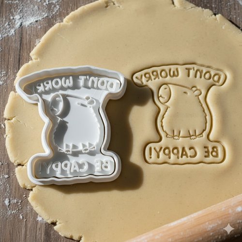 Emporte-piece capybara don't worry be cappy - moule biscuits 8 cm