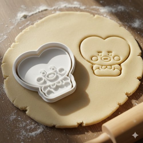 Emporte-pièce personnage coeur - moule biscuit artisanal 8 cm