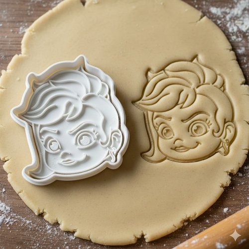 Emporte-piece visage manga 8 cm - moule biscuit artisanal