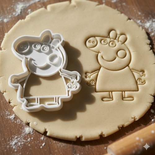 Emporte-piece artisanal 8 cm pour biscuits et pate a sucre - noir