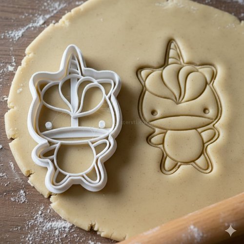 Emporte-pièce licorne kawaii artisanal pour biscuits et pâtisserie