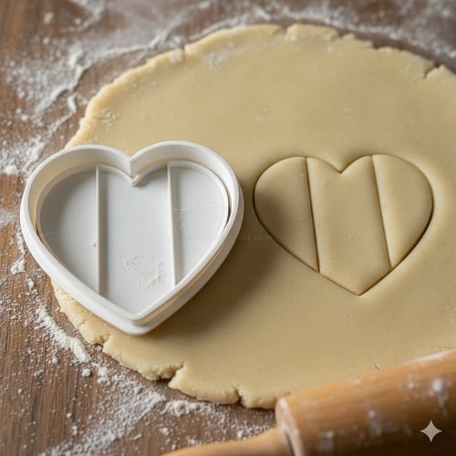 Emporte-piece coeur 8 cm - moule a biscuit artisanal noir