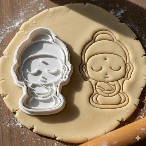 Emporte-piece bouddha zen 8 cm - moule a biscuit artisanal