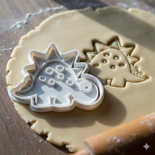 Emporte-pièce dinosaure stégosaure 8 cm - moule biscuit artisanal