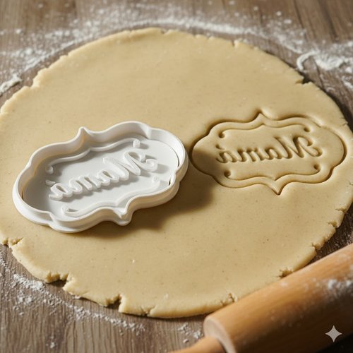 Emporte-piece artisanal mama pour biscuits et pate sablee - 8 cm
