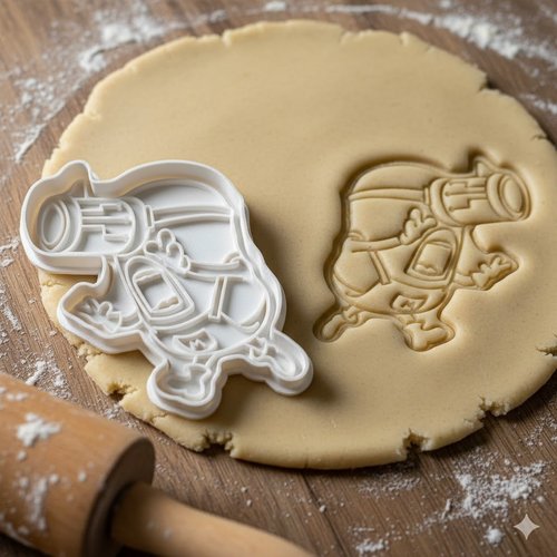 Emporte-piece robot artisanal 8 cm - moule a biscuits noir