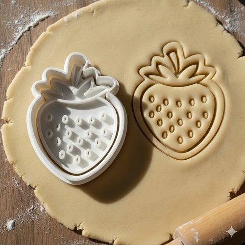 Emporte-piece fraise 8 cm - moule biscuit patisserie artisanale