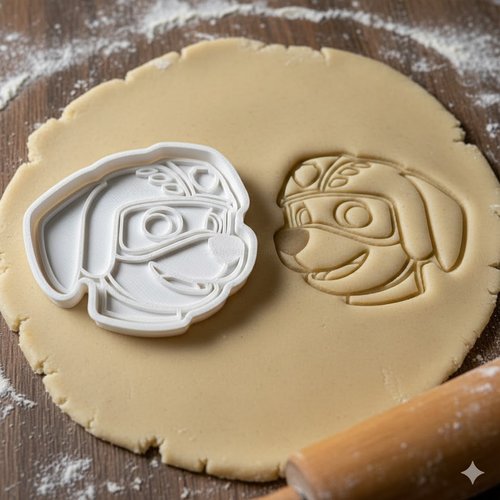 Emporte-piece chien pilote - moule patisserie artisanal 8 cm