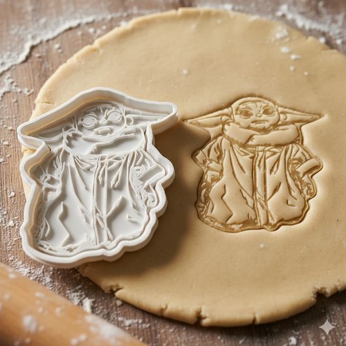 Emporte-piece grogu l'enfant - moule a biscuit artisanal 8 cm