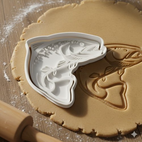 Emporte-piece poisson saumon - moule a biscuits artisanal 8 cm