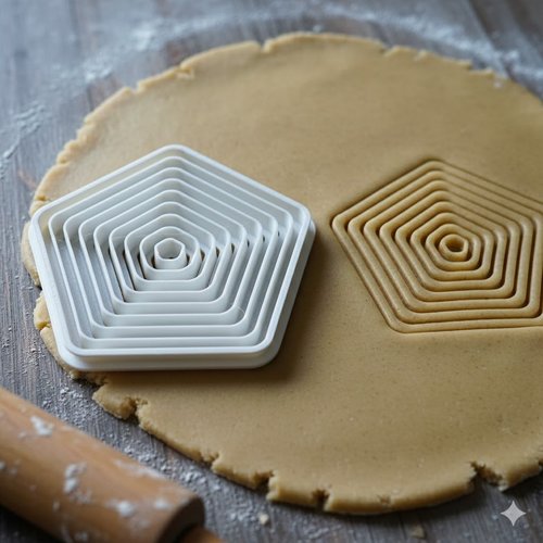 Emporte-pièce pentagone géométrique 8 cm - moule biscuit artisanal