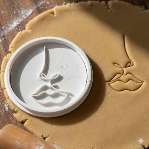 Emporte-piece visage minimaliste 8 cm pour biscuits et patisserie