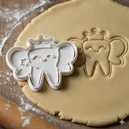 Emporte-piece dent fee : moule de patisserie artisanal 8 cm