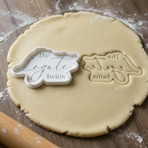 Emporte-piece personnalise les jumeaux legate - 8 cm fabrication artisanale