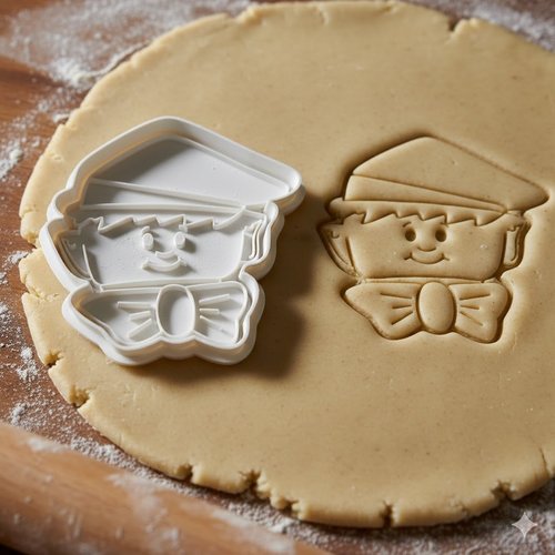 Emporte-piece elfe de noel artisanal - moule a biscuit 8 cm