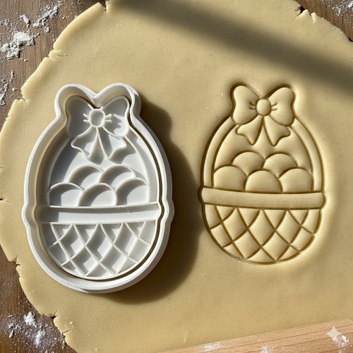 Emporte-piece panier de paques 8 cm - moule biscuit artisanal