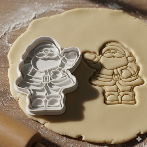 Emporte-pièce père noël 8cm - moule biscuits et pâte à sucre