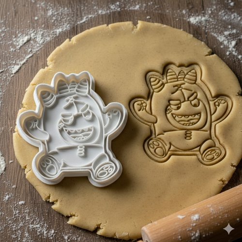 Emporte-pièce monstres rigolos 8 cm - moule biscuit artisanal