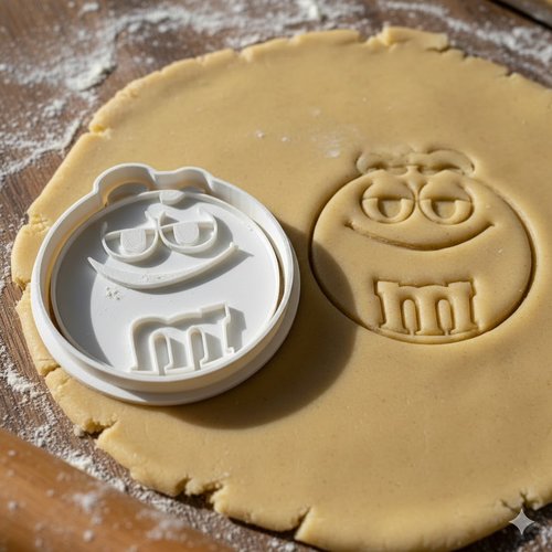 Emporte-piece m&m personnage - moule biscuit artisanal 8 cm