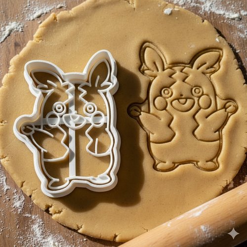 Emporte-piece morpeko pokemon - moule a biscuit artisanal 8 cm