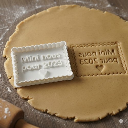 Emporte-piece mini nous pour 2023 - moule a biscuit artisanal 8 cm