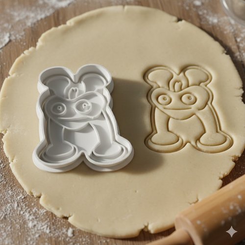 Emporte-piece monstre rigolo 8 cm - moule a biscuit artisanal