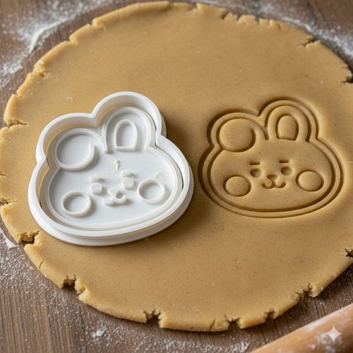 Emporte-piece lapin kawaii - moule a biscuits artisanal 8 cm