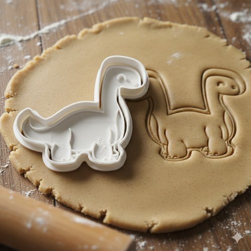 Emporte-pièce dinosaure brontosaure 8 cm - moule à biscuit artisanal