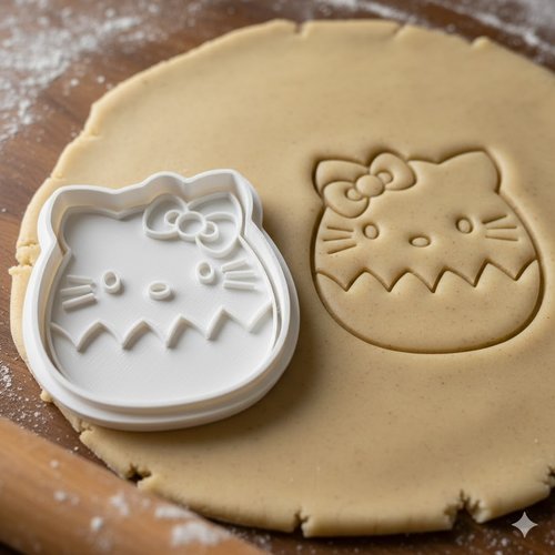 Emporte-piece hello kitty œuf de paques 8 cm - moule patisserie