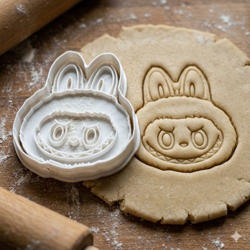 Emporte-pièce lapin malicieux 8 cm - moule à biscuit artisanal noir