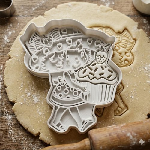 Emporte-piece artisanal 8 cm pour biscuits et pate a sucre - noir