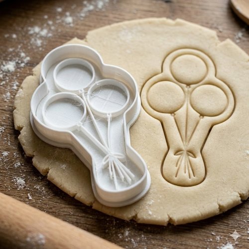 Emporte-pièce ballons d'anniversaire 8 cm - moule à biscuit artisanal