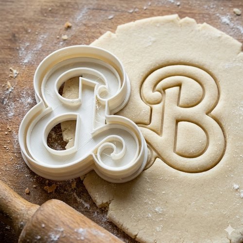 Emporte-pièce lettre b artisanal 8 cm pour pâtisserie et biscuits