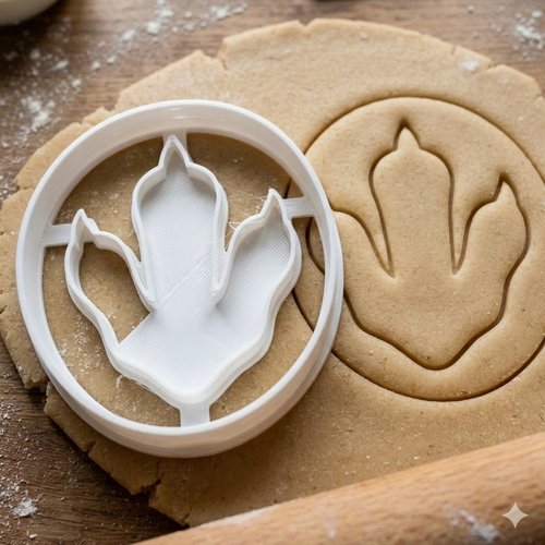 Emporte-pièce patte de dinosaure 8 cm - moule à biscuit artisanal