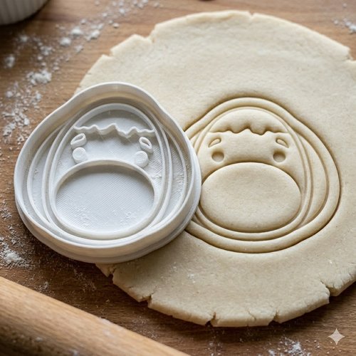 Emporte-pièce de pâtisserie artisanal 8 cm - moule à biscuits noir