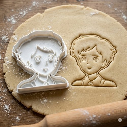 Emporte-piece boy manga - moule a biscuit artisanal 8 cm