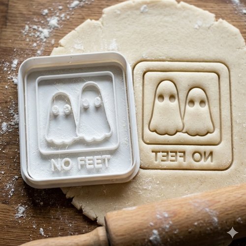 Emporte-pièce fantôme no feet 8 cm - moule à biscuit halloween