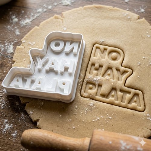 Emporte-piece no hay plata 8 cm - moule biscuit artisanal noir