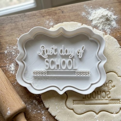 Emporte-pièce last day of school - moule biscuit fin d'année 8 cm