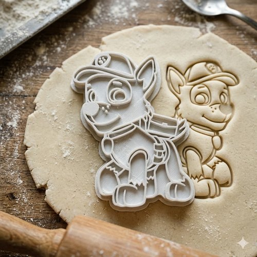 Emporte-piece chien patrouilleur 8 cm pour biscuits et pate a sucre