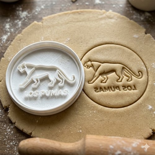 Emporte-pièce los pumas 8 cm - moule à biscuits artisanal noir